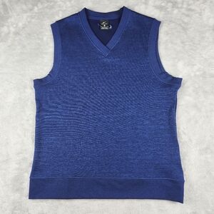 Nike GOLF TECH Dri-Fit Sweater V Neck Vest Blue Size M Medium